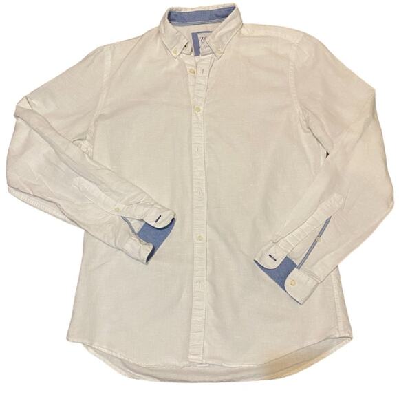 Zara Other - ZARA White button down with rolled cuff sleeves - men's small
